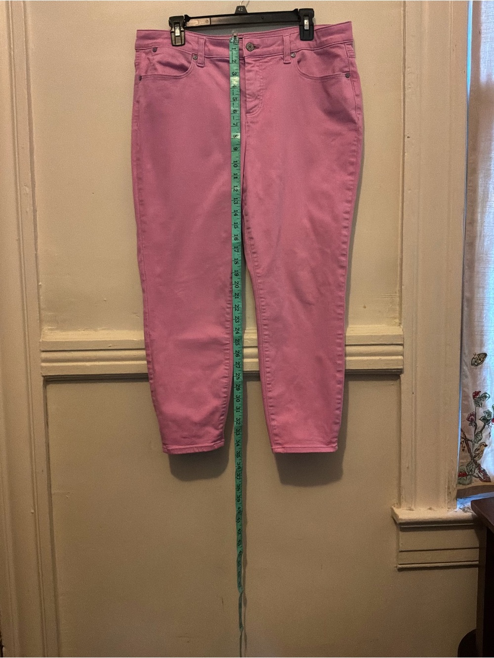 Talbots Pink Ankle Crop Slim Jeans